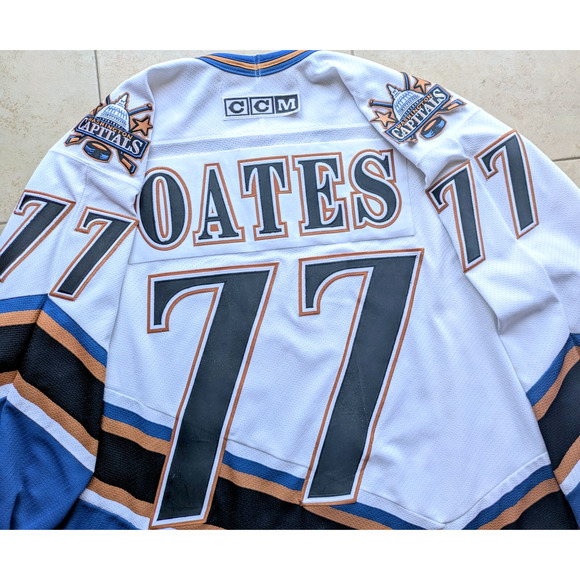 Adam OATES #77 Washington Capitals 90s CCM jersey white Scream Eagle L NHL vtg